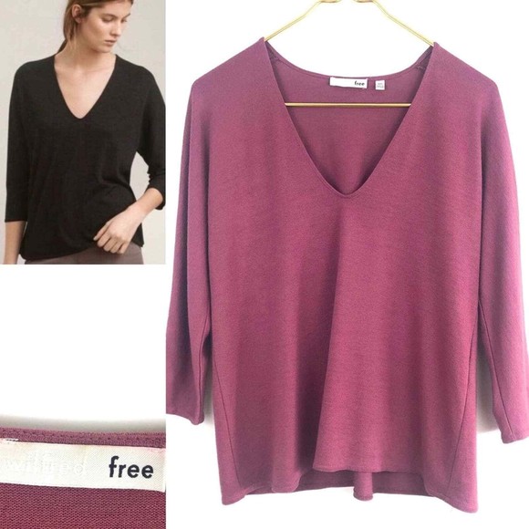 Aritzia Wilfred Free Aneta Pink Pullover Top XXS - Picture 1 of 11
